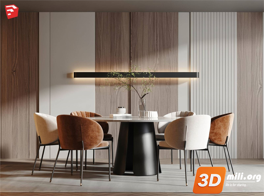 Dining Table Set Skp Files